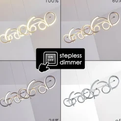 hofstein Suspension Lavaca LED Argenté, 4 lumières