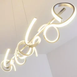 hofstein Suspension Lavaca LED Argenté, 4 lumières