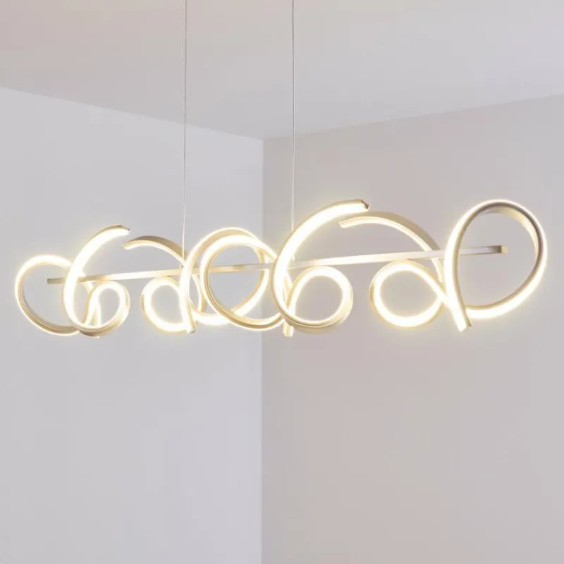 hofstein Suspension Lavaca LED Argenté, 4 lumières