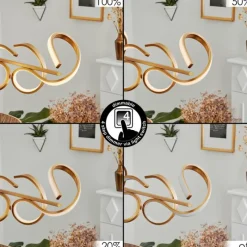 hofstein Suspension Lavaca LED Laiton, 4 lumières