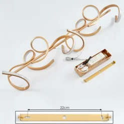 hofstein Suspension Lavaca LED Laiton, 4 lumières