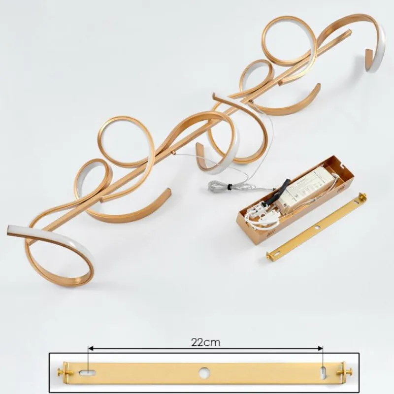 hofstein Suspension Lavaca LED Laiton, 4 lumières