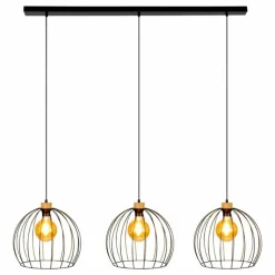 Luminaires Scandinaves-hofstein Suspension Lecueder Bois clair, 3 lumières