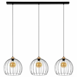 Luminaires Scandinaves-hofstein Suspension Lecueder Bois clair, 3 lumières