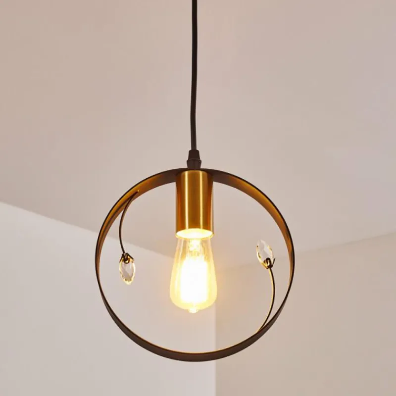Lampes Dorées-hofstein Suspension Leentje Noir doré, 1 lumière
