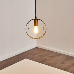 Lampes Dorées-hofstein Suspension Leentje Noir doré, 1 lumière