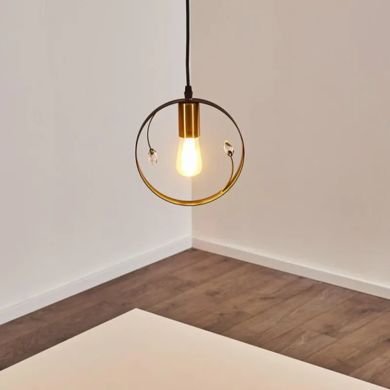 Lampes Dorées-hofstein Suspension Leentje Noir doré, 1 lumière