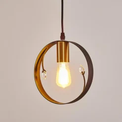 Lampes Dorées-hofstein Suspension Leentje Noir doré, 1 lumière