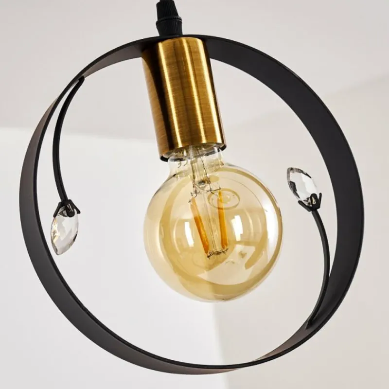 Lampes Dorées-hofstein Suspension Leentje Or, Noir, 3 lumières