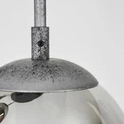 Suspension Verre Fumé-hofstein Suspension Leissigen Argent Oxydé, 5 lumières