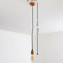 Luminaires Rustiques-hofstein Suspension Lemone Cuivre, 1 lumière