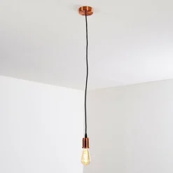Luminaires Rustiques-hofstein Suspension Lemone Cuivre, 1 lumière