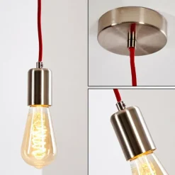 hofstein Suspension Lemone Nickel mat, 1 lumière