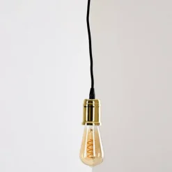 Luminaires Rustiques-hofstein Suspension Lemone Noir doré, 1 lumière