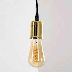 Luminaires Rustiques-hofstein Suspension Lemone Noir doré, 1 lumière