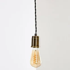 Lampes Dorées-hofstein Suspension Lemone Noir doré, 1 lumière