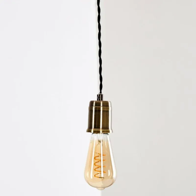 Lampes Dorées-hofstein Suspension Lemone Noir doré, 1 lumière