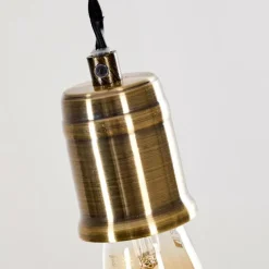 Lampes Dorées-hofstein Suspension Lemone Noir doré, 1 lumière