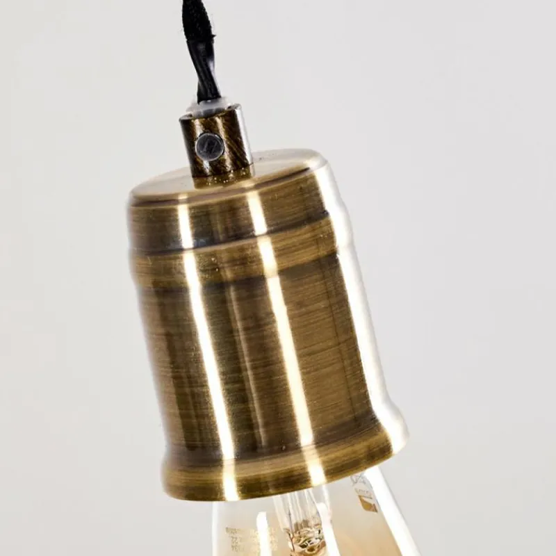 Lampes Dorées-hofstein Suspension Lemone Noir doré, 1 lumière