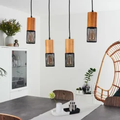 Luminaires Scandinaves-hofstein Suspension Lenalau Noir, 4 lumières