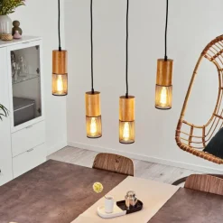 Luminaires Scandinaves-hofstein Suspension Lenalau Noir, 4 lumières