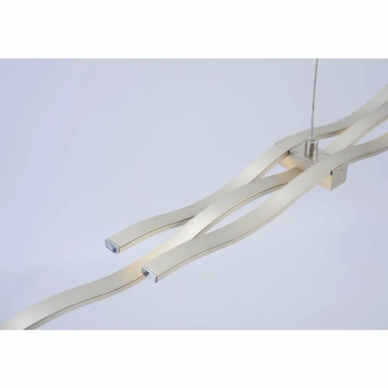 Luminaires Leuchten Direkt Suspension Leuchten Direkt LOLA-WAVE LED Acier inoxydable, 2 lumières, Télécommandes, Changeur de couleurs* Éclairage Led