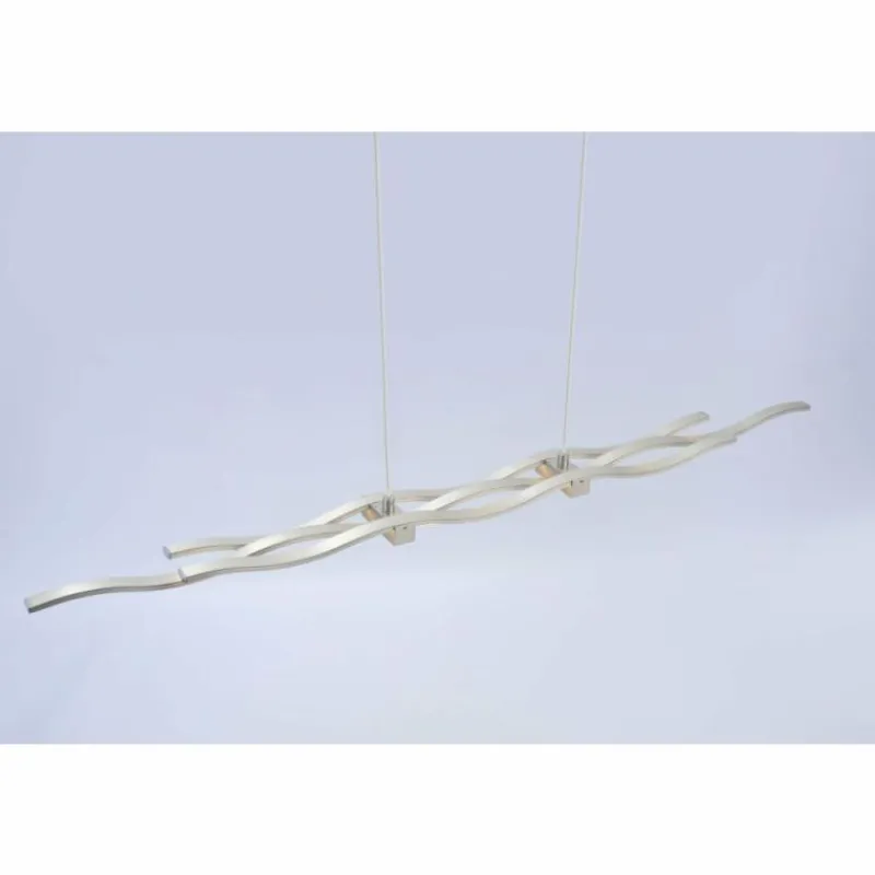 Luminaires Leuchten Direkt Suspension Leuchten Direkt LOLA-WAVE LED Acier inoxydable, 2 lumières, Télécommandes, Changeur de couleurs* Éclairage Led