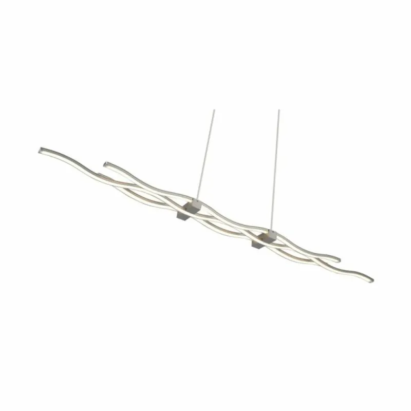 Luminaires Leuchten Direkt Suspension Leuchten Direkt LOLA-WAVE LED Acier inoxydable, 2 lumières, Télécommandes, Changeur de couleurs* Éclairage Led