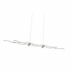 Luminaires Leuchten Direkt Suspension Leuchten Direkt LOLA-WAVE LED Acier inoxydable, 2 lumières, Télécommandes, Changeur de couleurs* Éclairage Led