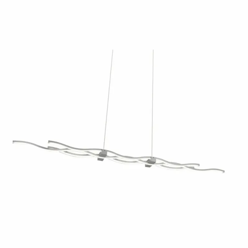 Luminaires Leuchten Direkt Suspension Leuchten Direkt LOLA-WAVE LED Acier inoxydable, 2 lumières, Télécommandes, Changeur de couleurs* Éclairage Led