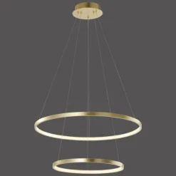 Lampes Dorées-Luminaires Leuchten Direkt Suspension Leuchten Direkt CIRCLE LED Or, 2 lumières
