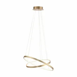 Lampes Dorées-Luminaires Leuchten Direkt Suspension Leuchten Direkt CIRCLE LED Or, 2 lumières