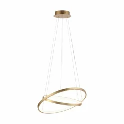 Lampes Dorées-Luminaires Leuchten Direkt Suspension Leuchten Direkt CIRCLE LED Or, 2 lumières