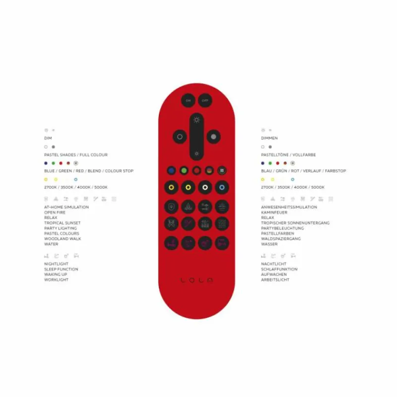 Luminaires Leuchten Direkt Suspension Leuchten Direkt Ls-OPTI LED Acier inoxydable, 8 lumières, Télécommandes, Changeur de couleurs