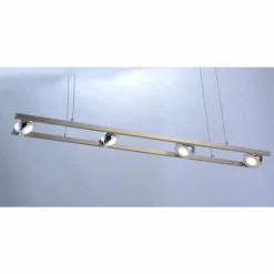Luminaires Leuchten Direkt Suspension Leuchten Direkt Ls-OPTI LED Acier inoxydable, 8 lumières, Télécommandes, Changeur de couleurs