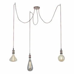 Lampes Industrielles-Luminaires Leuchten Direkt Suspension Leuchten Direkt DIY Cuivre, 3 lumières