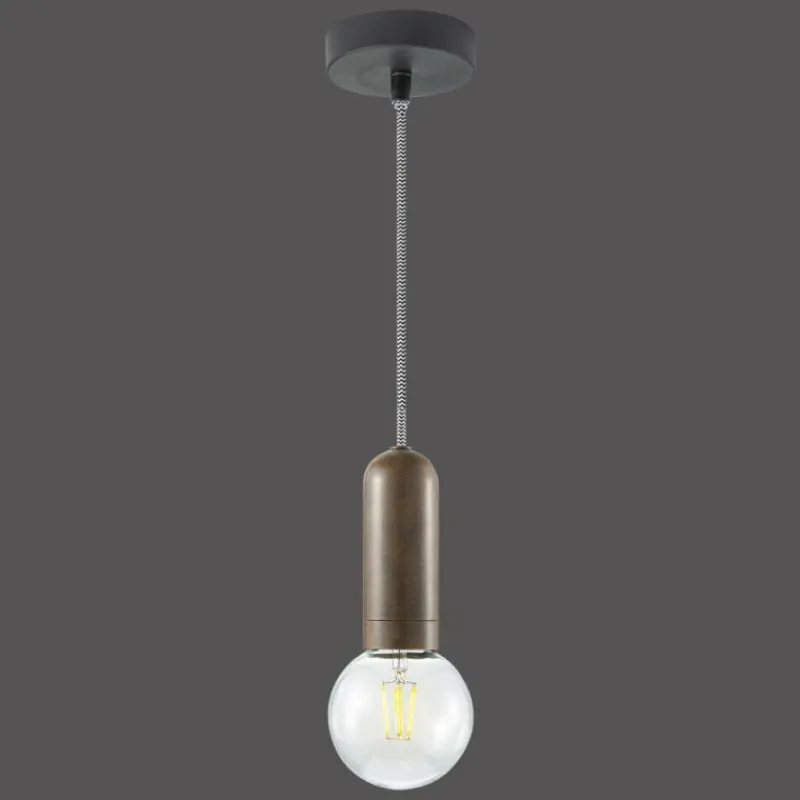 Lampes Industrielles-Luminaires Leuchten Direkt Suspension Leuchten Direkt TURN ME Rouille, 1 lumière