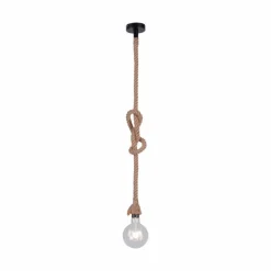 Style Boho-Chic-Luminaires Leuchten Direkt Suspension Leuchten Direkt ROPE Brun, Noir, 1 lumière