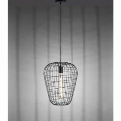 Lampes Industrielles-Luminaires Leuchten Direkt Suspension Leuchten Direkt FABIO Noir, 1 lumière