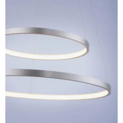Luminaires Leuchten Direkt Suspension Leuchten Direkt Ls-CIRCLE LED Acier inoxydable, 1 lumière, Télécommandes, Changeur de couleurs