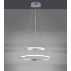 Luminaires Leuchten Direkt Suspension Leuchten Direkt Ls-CIRCLE LED Acier inoxydable, 1 lumière, Télécommandes, Changeur de couleurs