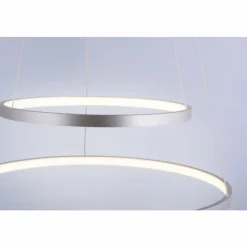 Luminaires Leuchten Direkt Suspension Leuchten Direkt Ls-CIRCLE LED Acier inoxydable, 1 lumière, Télécommandes, Changeur de couleurs