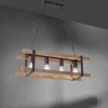 Luminaires Rustiques-Luminaires Leuchten Direkt Suspension Leuchten Direkt EDITH Bois clair, 4 lumières