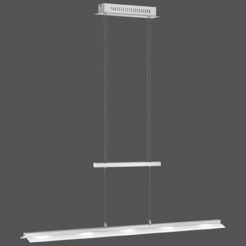 Luminaires Leuchten Direkt Suspension Leuchten-Direkt NELE LED Acier inoxydable, 5 lumières