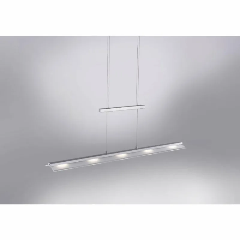 Luminaires Leuchten Direkt Suspension Leuchten-Direkt NELE LED Acier inoxydable, 5 lumières