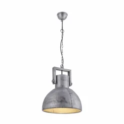 Lampes Industrielles-Luminaires Leuchten Direkt Suspension Leuchten-Direkt SAMIA Gris, 1 lumière