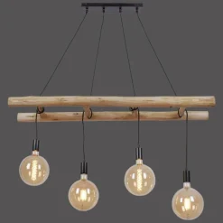Lampes En Bois-Luminaires Leuchten Direkt Suspension Leuchten-Direkt EDGAR Noir, 4 lumières