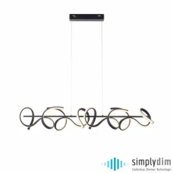 Luminaires Leuchten Direkt Suspension Leuchten-Direkt CURLS LED Noir, 4 lumières* Éclairage Led