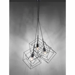 Luminaires Leuchten Direkt Suspension Leuchten-Direkt SKELETTON Noir, 3 lumières* Suspensions