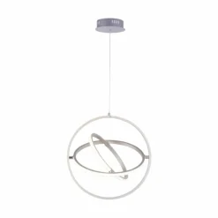 Lampes À Boules-Luminaires Leuchten Direkt Suspension Leuchten-Direkt JELLA LED Nickel mat, 3 lumières